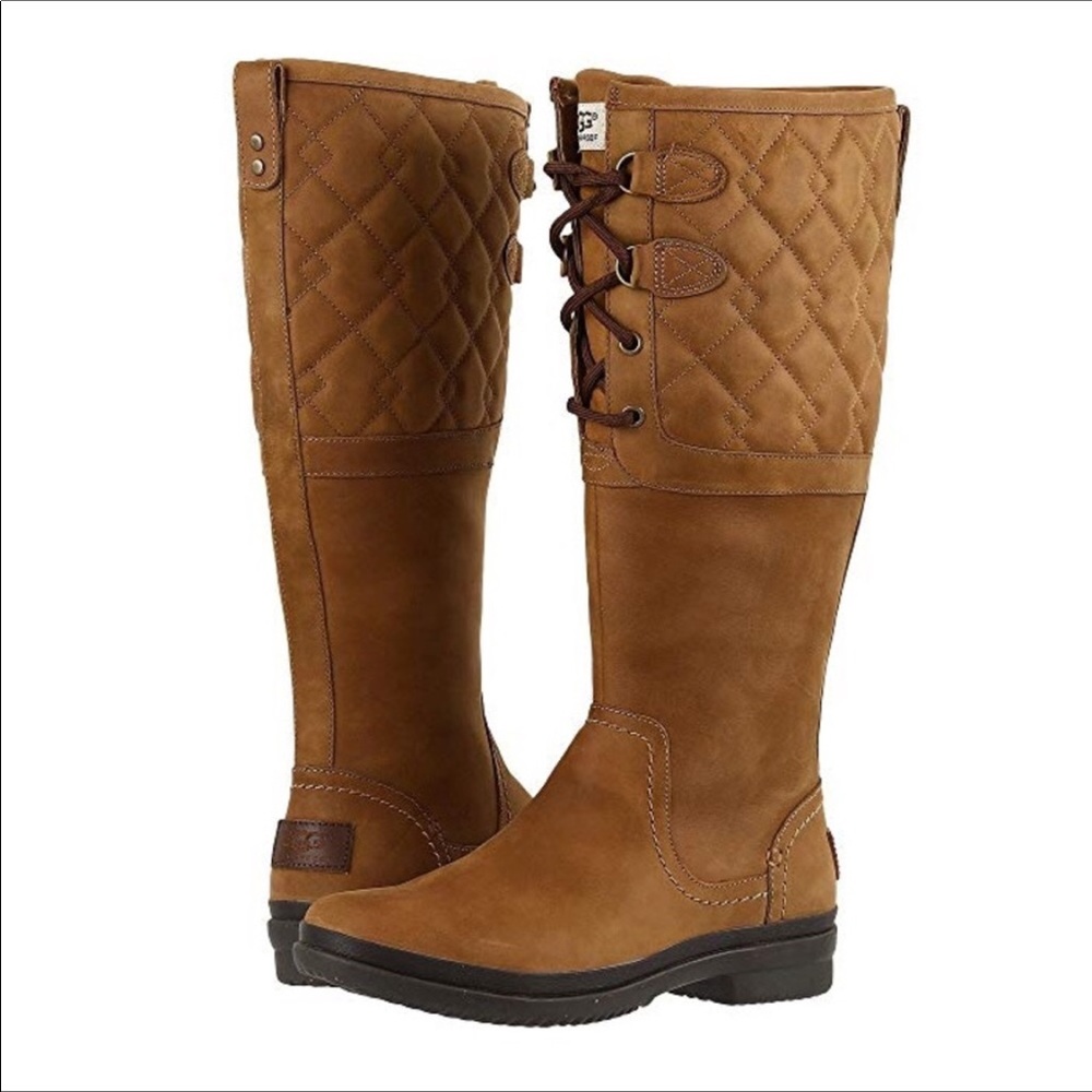 Ugg Quilted Leather Boots Size 11